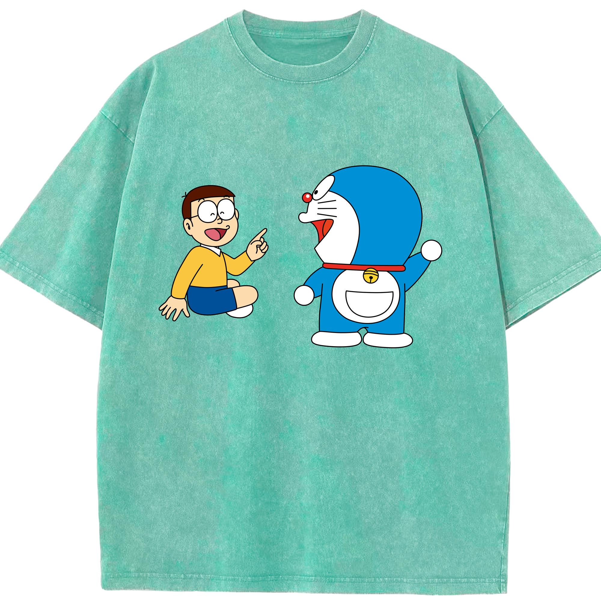 （画像用） ドラえもん Doraemon 綿100% ヴィンテージ風 半袖Tシャツ（フロントプリント）